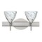 Besa Lighting Mia Vanity, Marble Grigio, Satin Nickel Finish, 2x40W Halogen 2SW-1779MG-SN - alternate 1